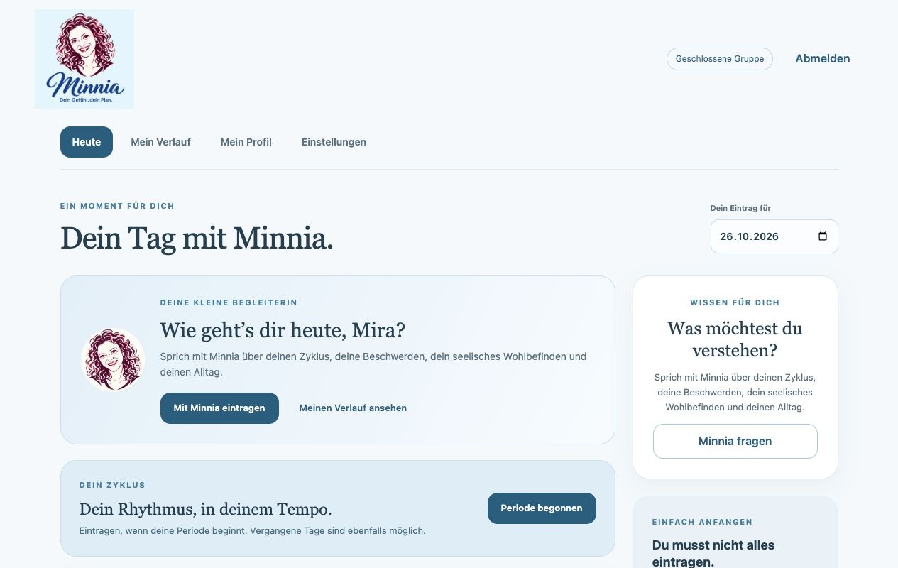 Persönlicher Überblick der fiktiven Nutzerin Mira